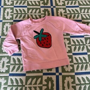 Hanna Strawberry Appliqué Sweatshirt